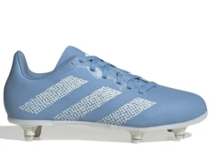 Adidas Rugby Junior (SG) Kids Rugby Boots (Sky Blue/White)