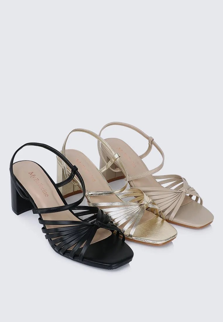 Alma Comfy Heels In Almond