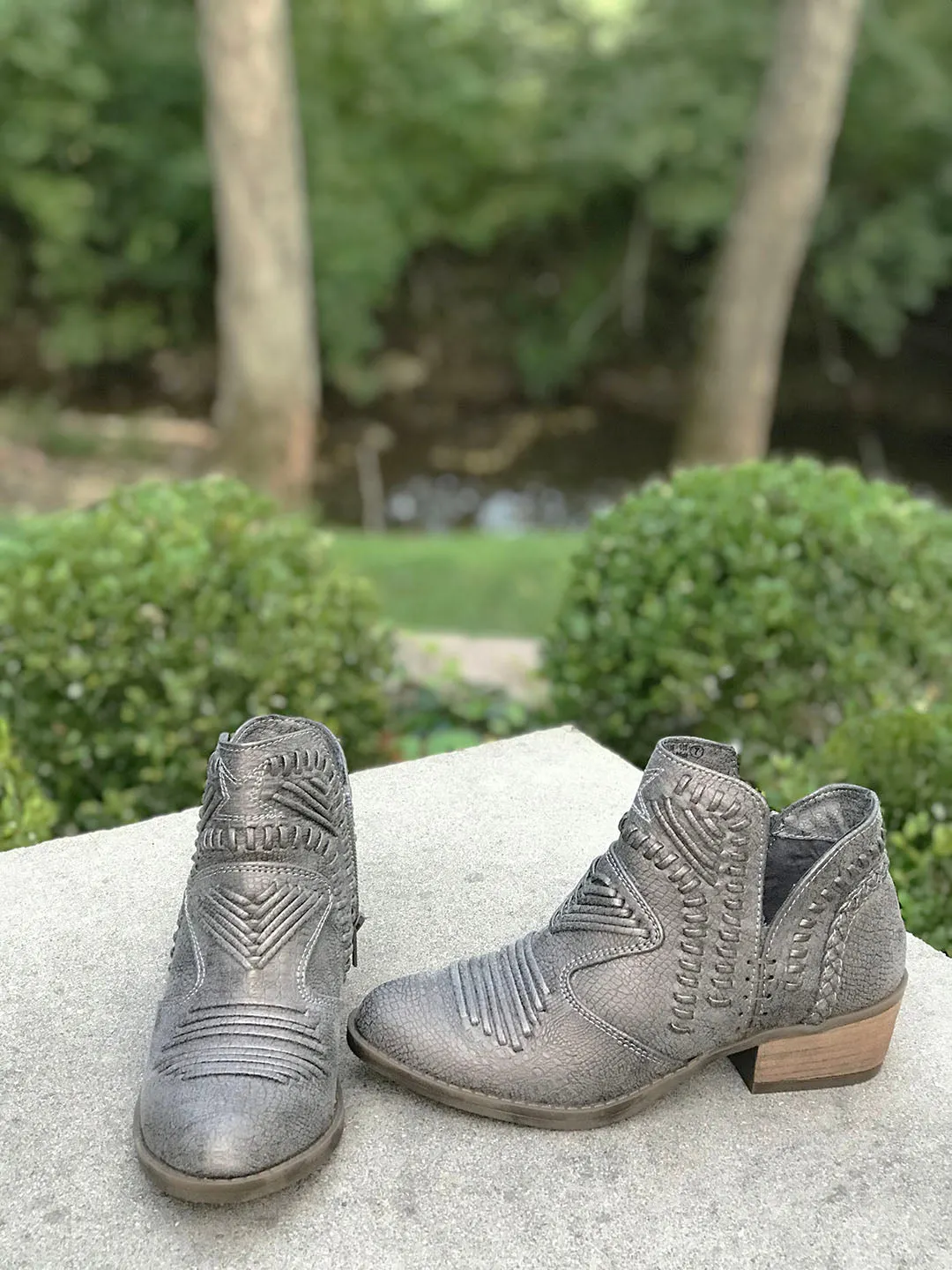 Bailey Ankle Booties with Detailed Stitching
