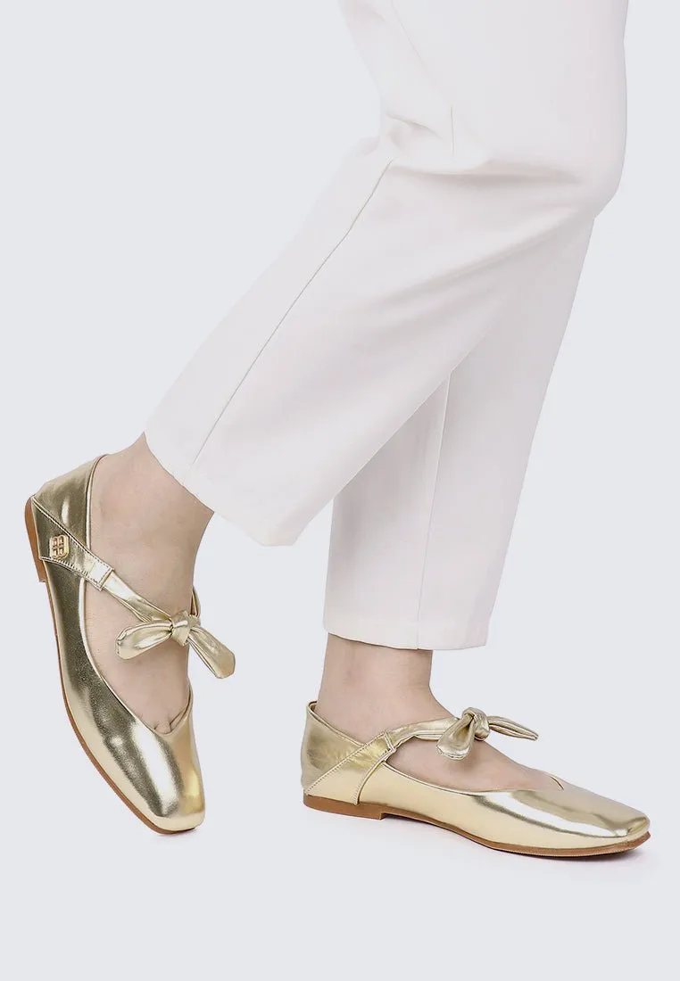 Brenee Comfy Ballerina In Gold