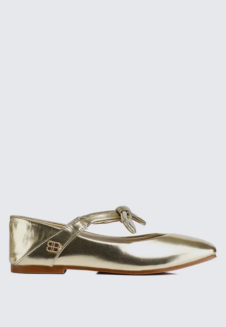 Brenee Comfy Ballerina In Gold