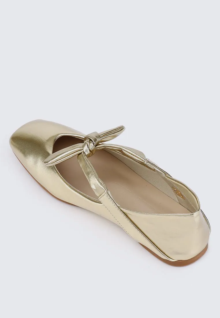 Brenee Comfy Ballerina In Gold