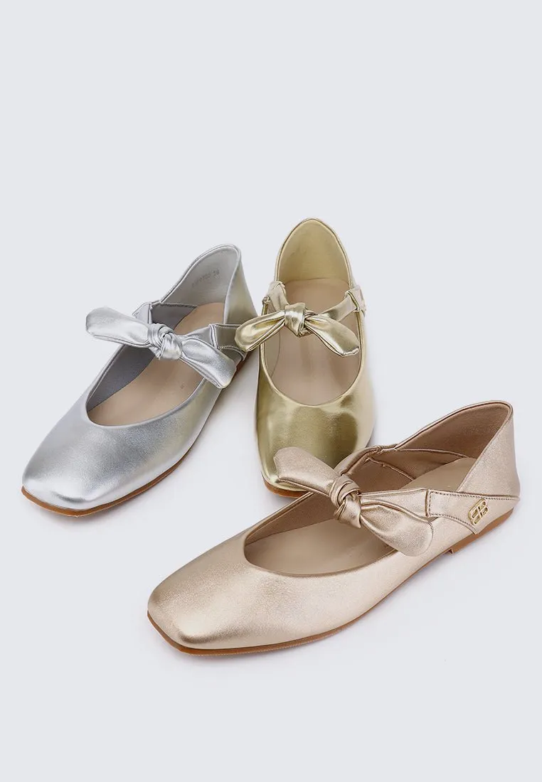 Brenee Comfy Ballerina In Gold
