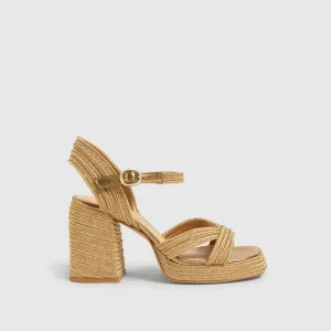 Castañer Valle Gold Platform Sandal
