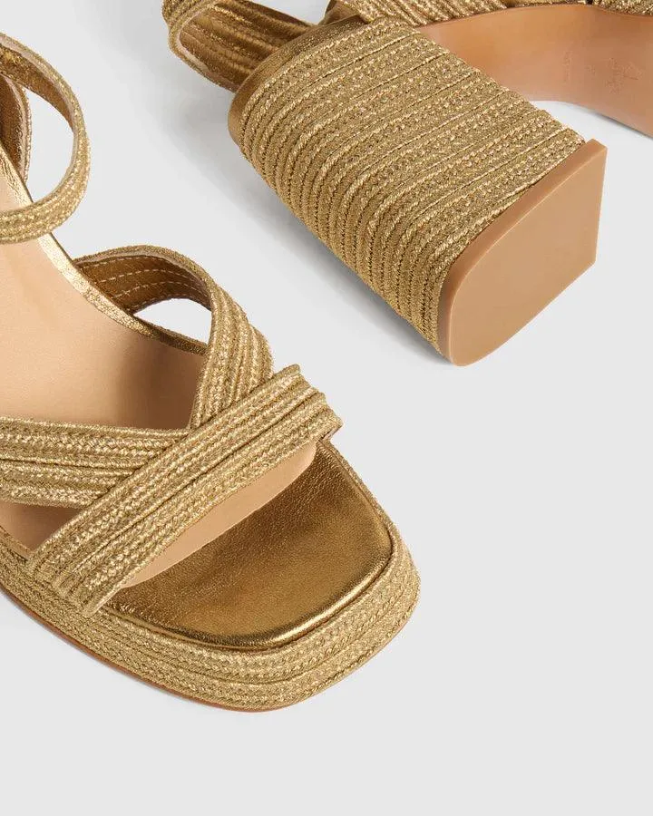Castañer Valle Gold Platform Sandal