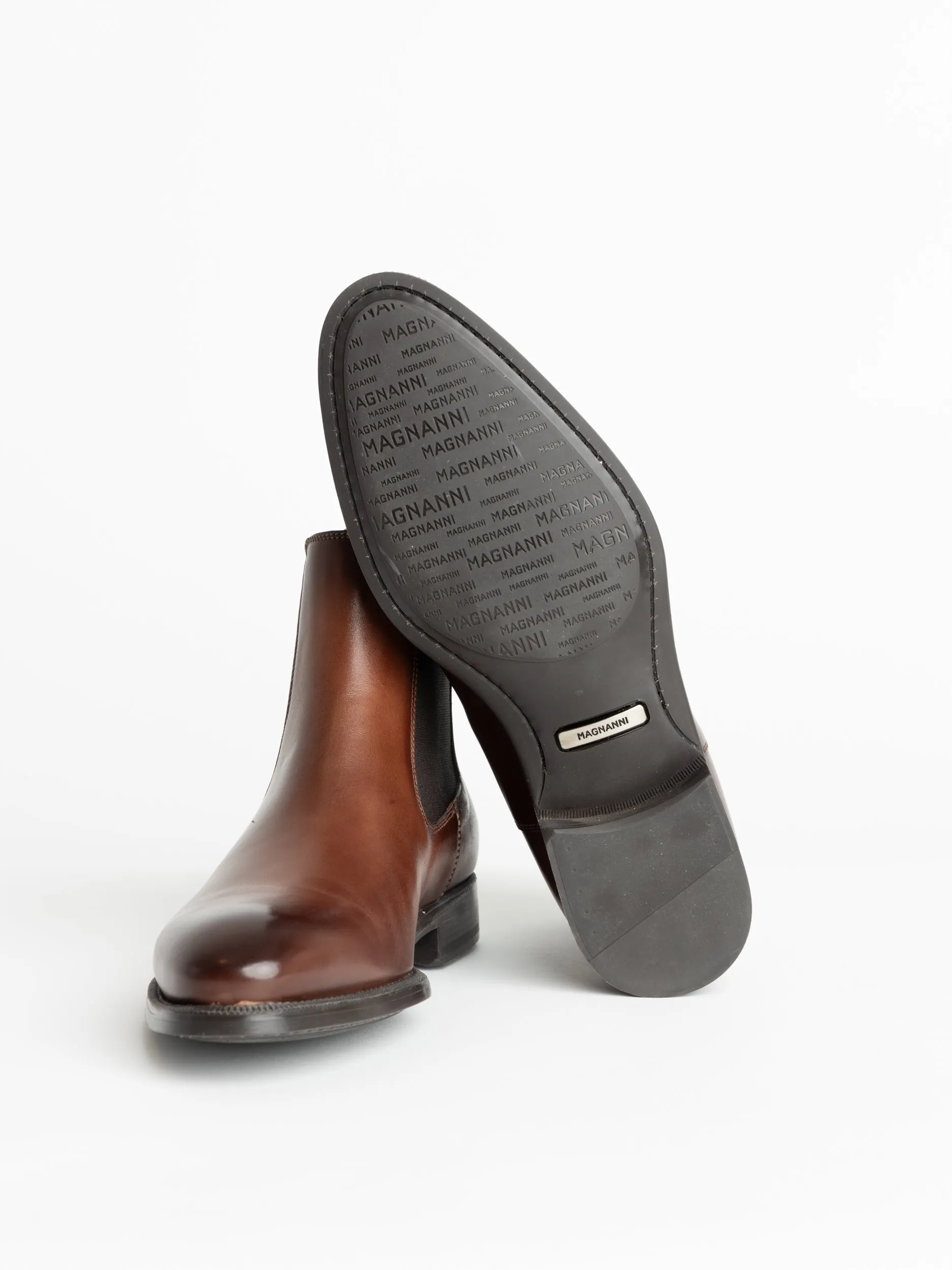 Cognac Brown Leather Hanson Chelsea Boot