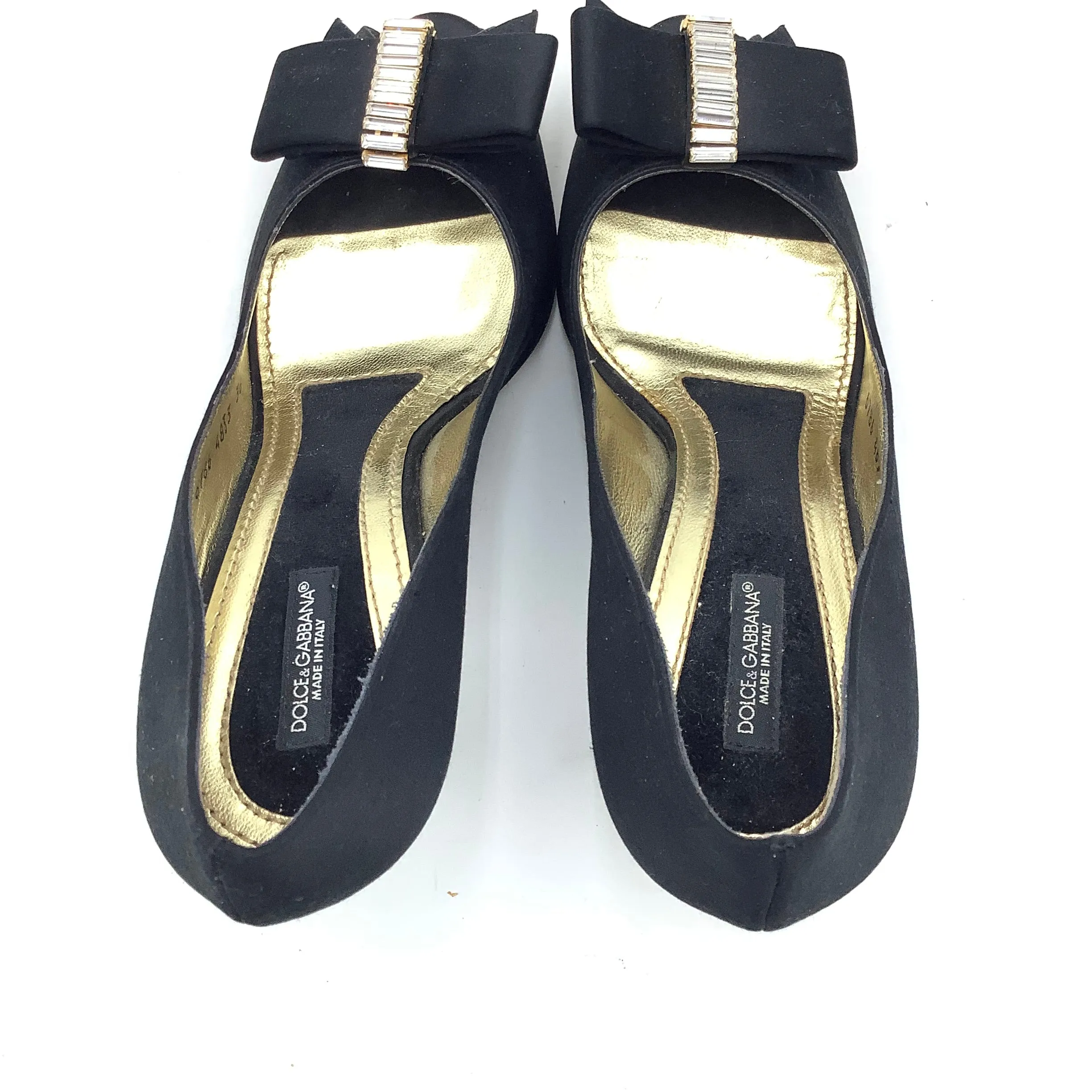 Dolce & Gabanna Women's Satin High Heels Black Size: 36/5.5
