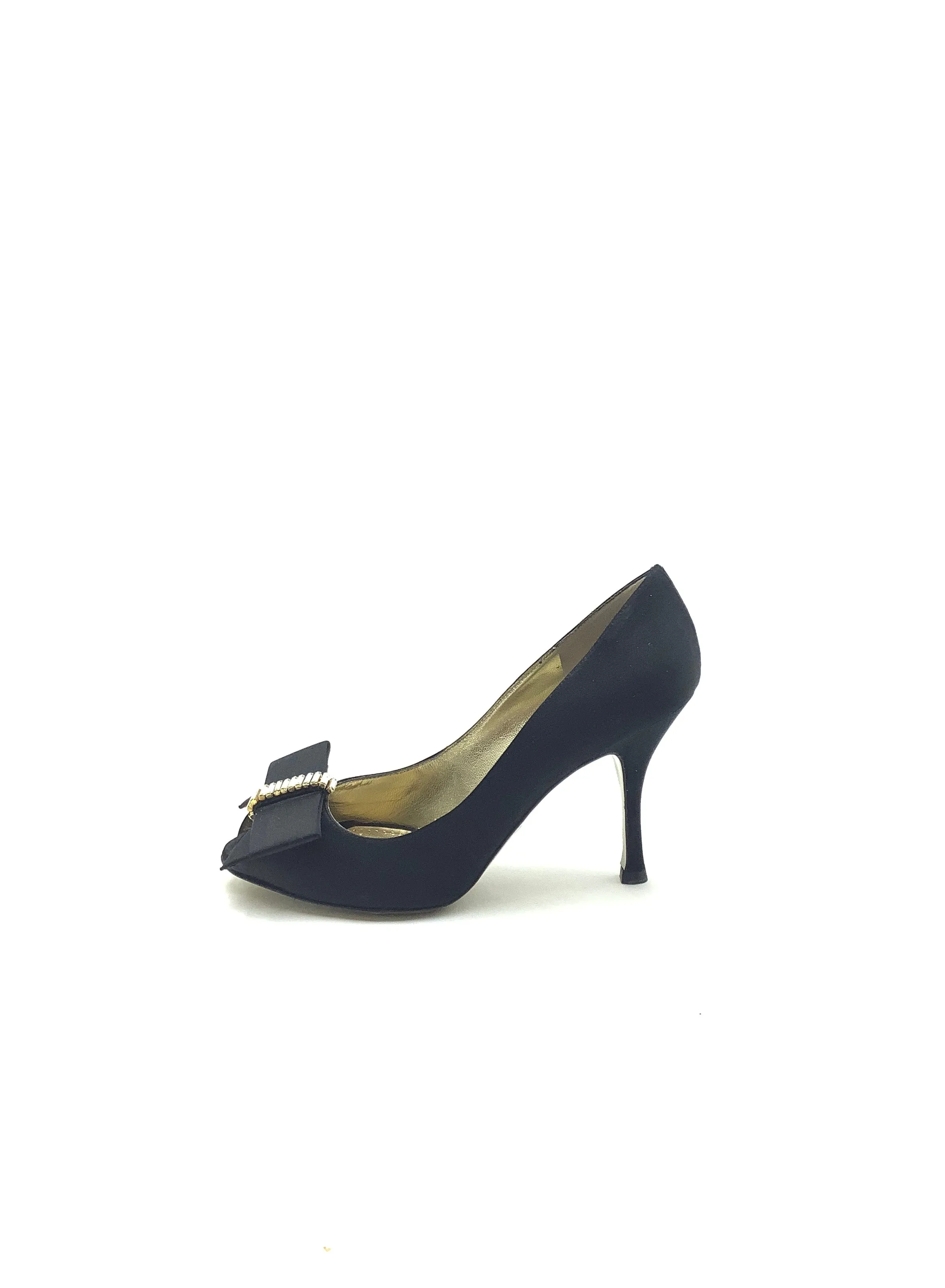 Dolce & Gabanna Women's Satin High Heels Black Size: 36/5.5