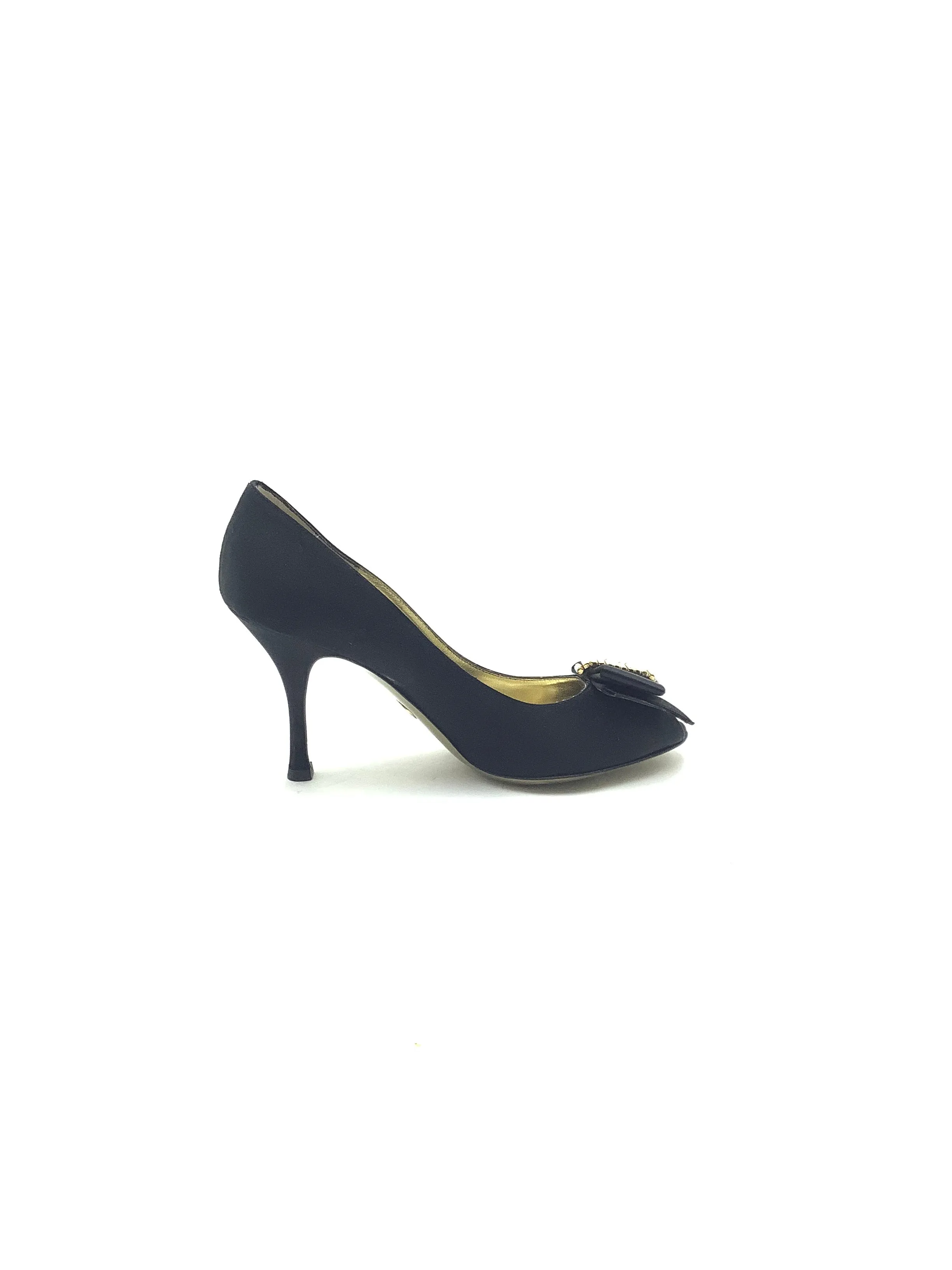 Dolce & Gabanna Women's Satin High Heels Black Size: 36/5.5