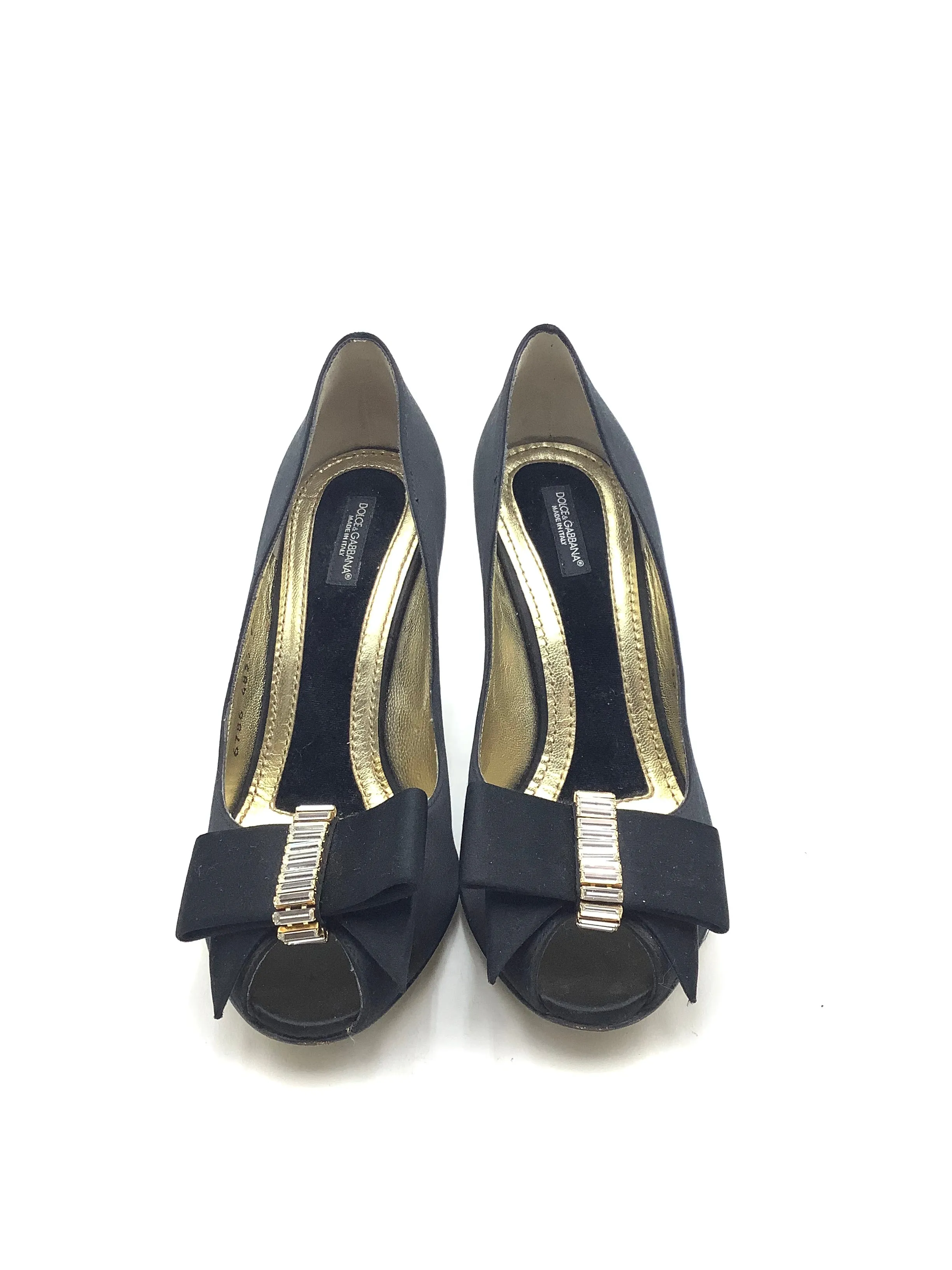 Dolce & Gabanna Women's Satin High Heels Black Size: 36/5.5