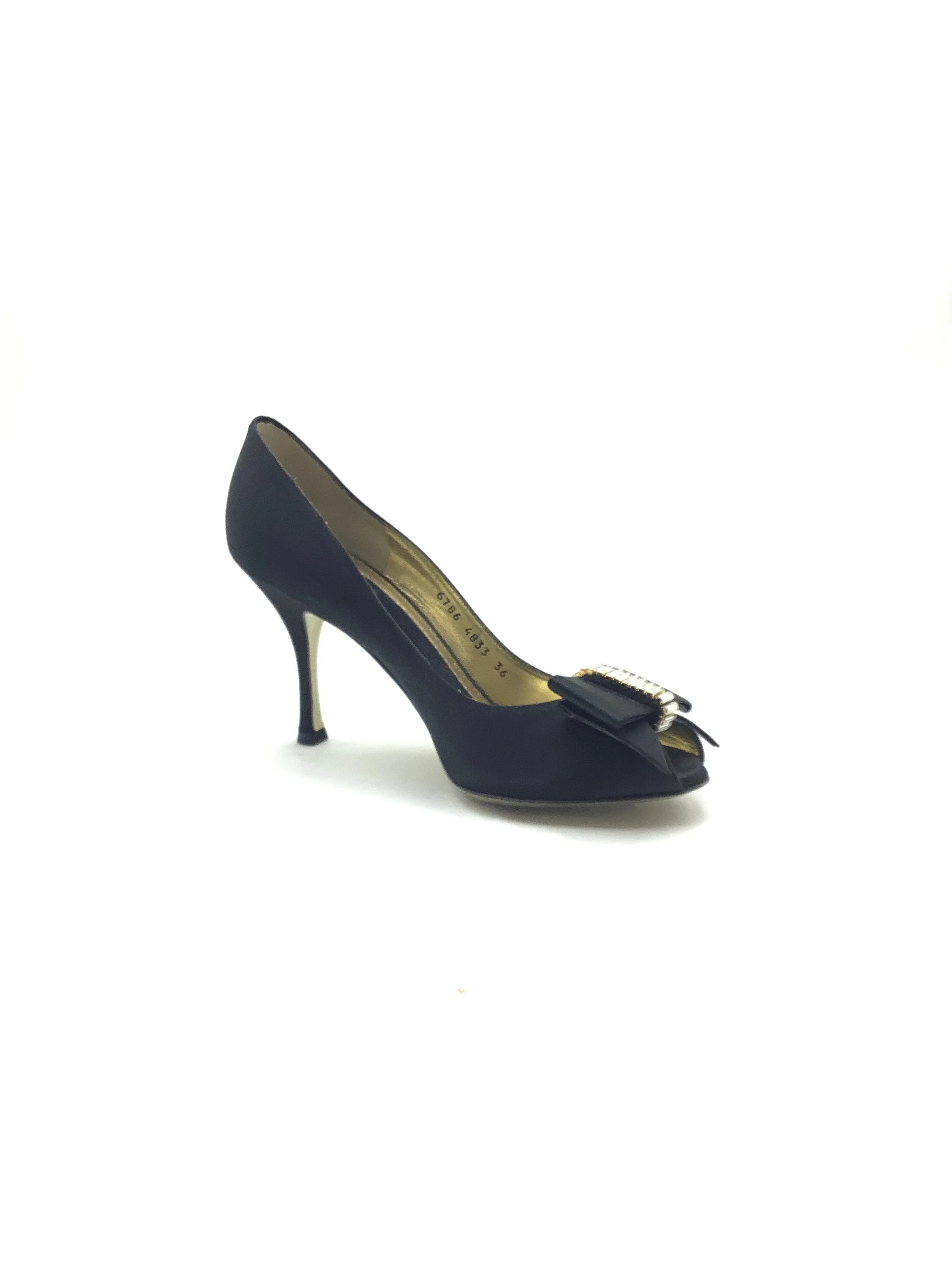 Dolce & Gabanna Women's Satin High Heels Black Size: 36/5.5
