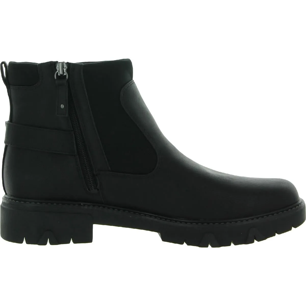 Dr. Scholl's Shoes Womens Hitch Faux Leather Block Heel Chelsea Boots