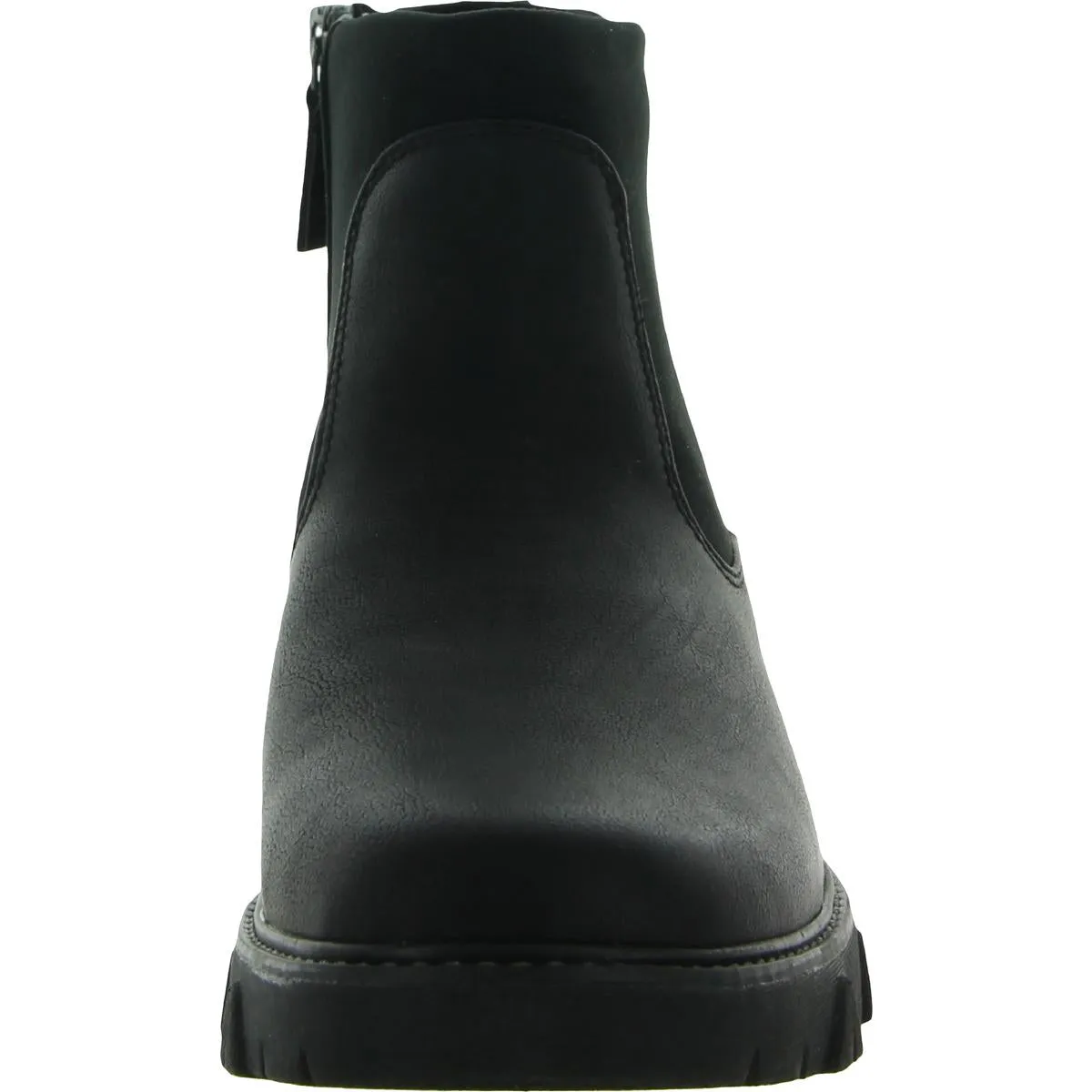 Dr. Scholl's Shoes Womens Hitch Faux Leather Block Heel Chelsea Boots