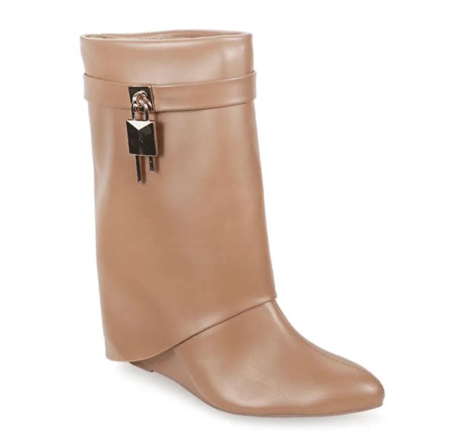 Fold Over Wedge Boots Mutto-2 by Liliana