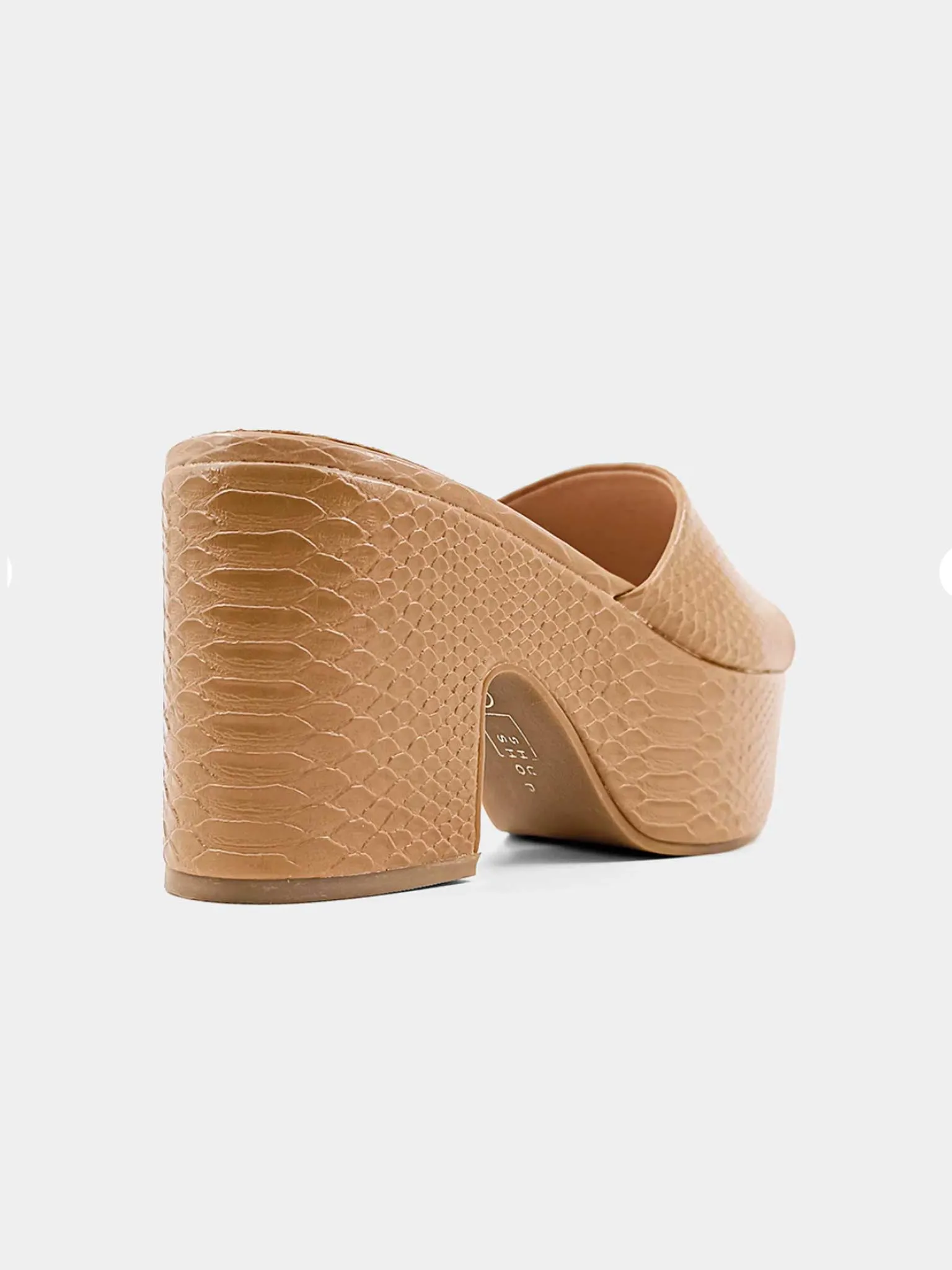 Giza Platform Sandal in Caramel Snake