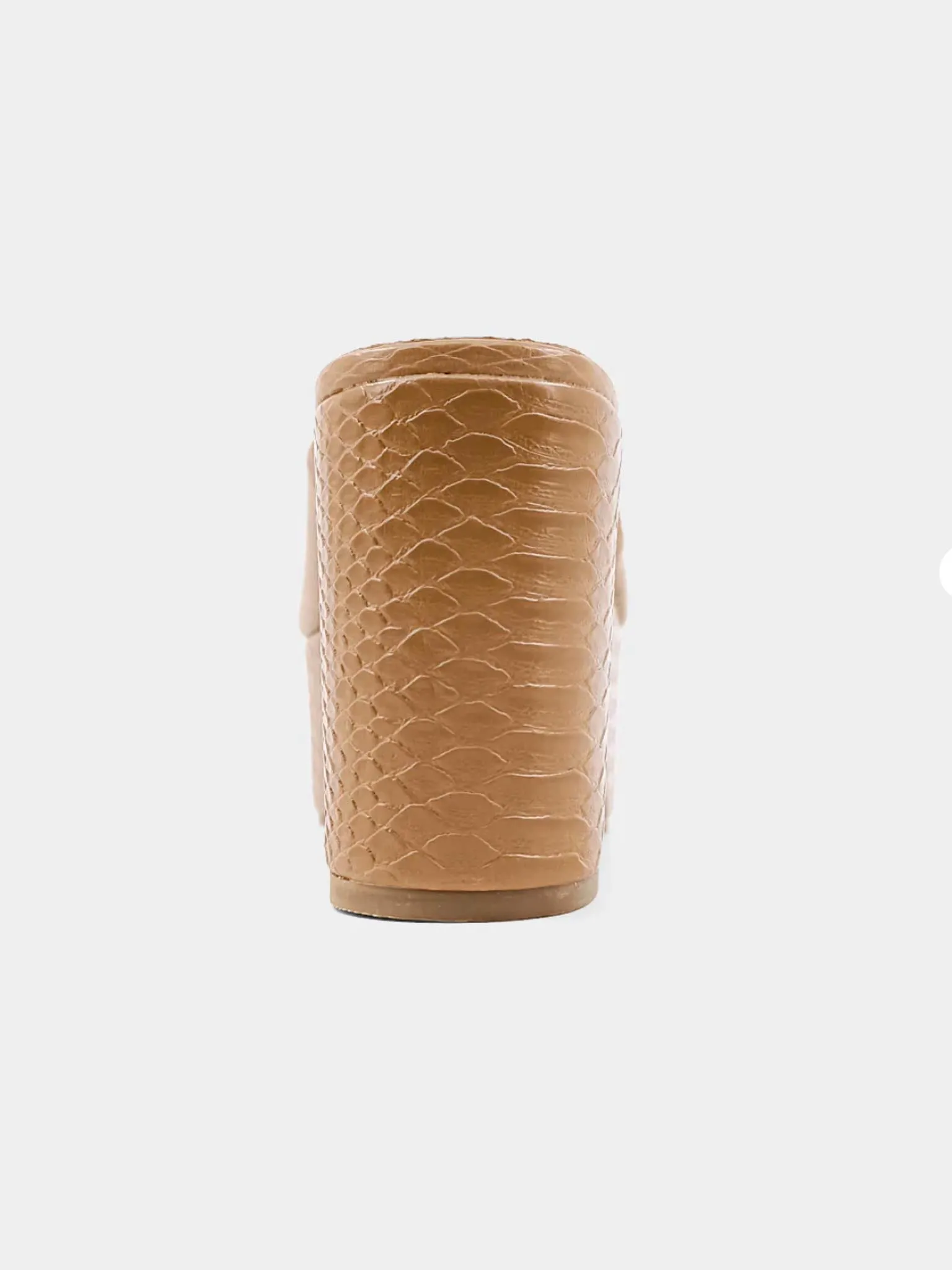 Giza Platform Sandal in Caramel Snake
