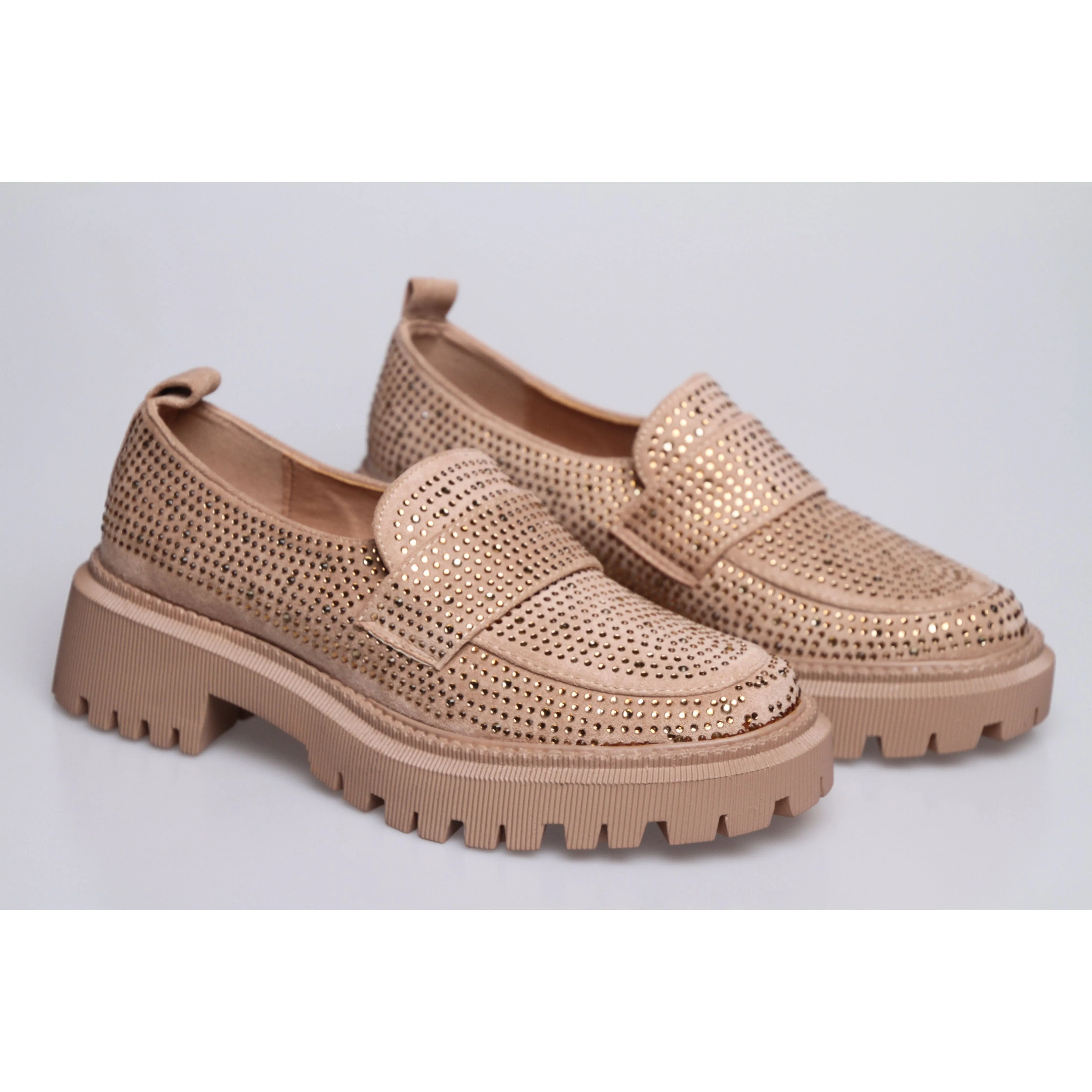 Glitter Platform Oxford Shoes