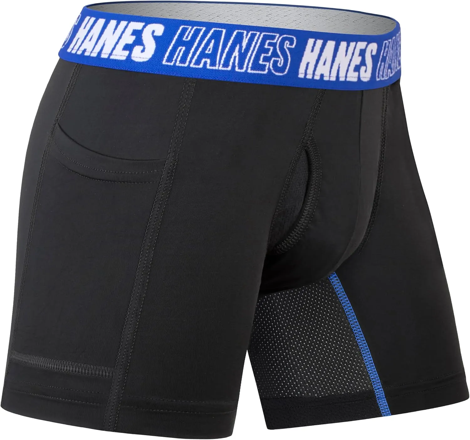Hanes Moves Underwear, Anti-Chafe Boxer Briefs for Boys, 6-Pack