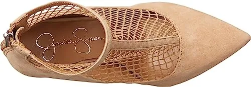 Jessica Simpson Wicasa Almond Back Zipper Pointed Toe Stiletto Heel Ankle Boots