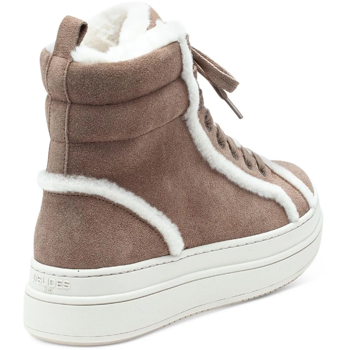 J/Slides Womens Nadal Suede Faux Fur Lined Casual and Fashion Sneakers