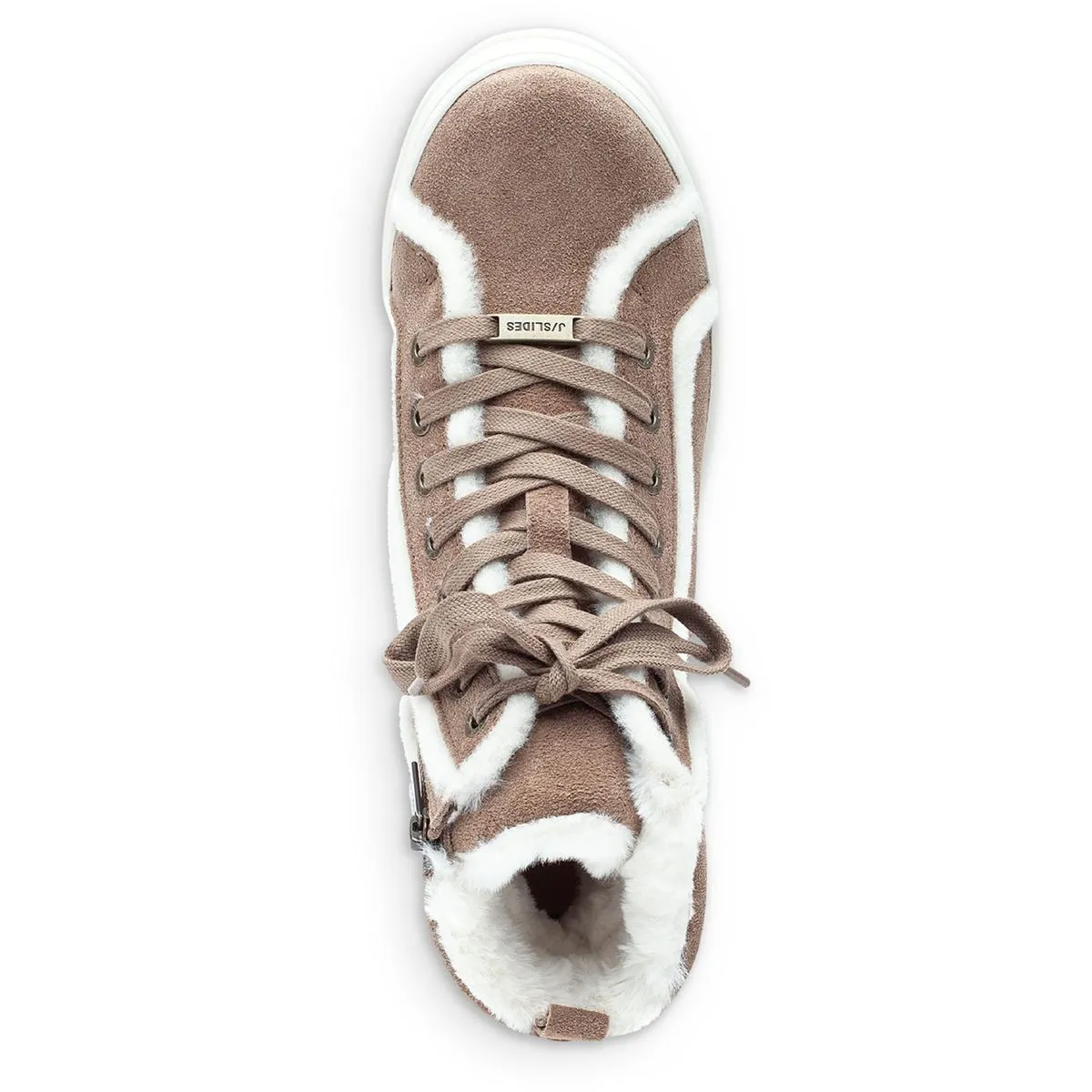 J/Slides Womens Nadal Suede Faux Fur Lined Casual and Fashion Sneakers