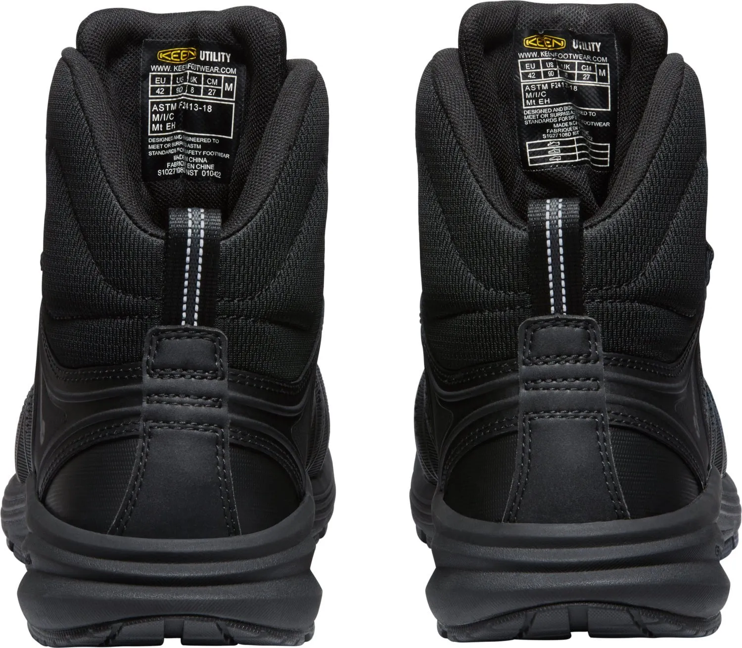 Keen Utility Mens Vista Energy Mid Int Met Black/Raven Leather Work Boots