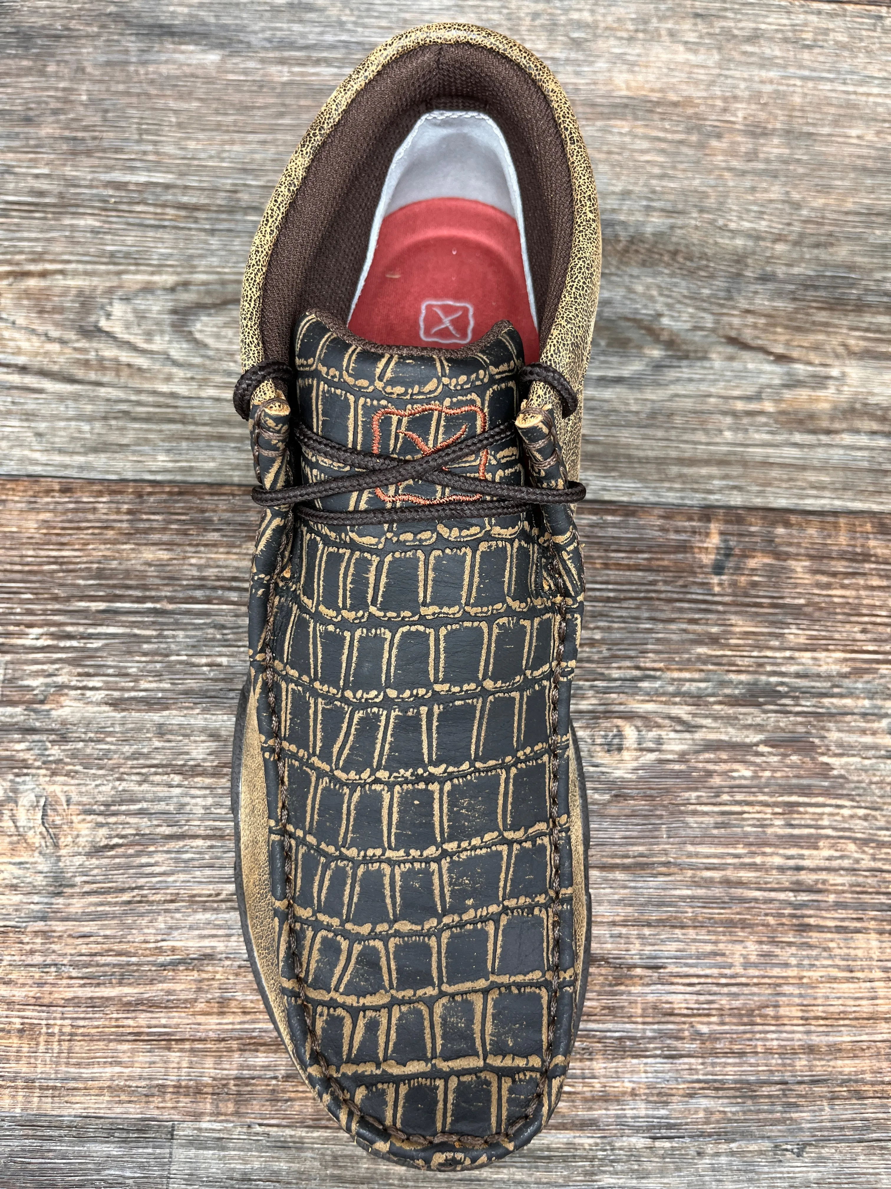 mdm0067 Men's Gator Print Driving Moc Casual Shoe by Twisted X