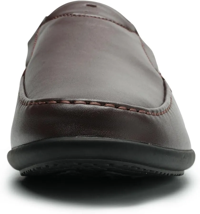 Men??s Slip-On Loafers Handmade Leather Slippers Breathable Comfortable Soft Hand Stitched no-heel Casual Shoes For Men