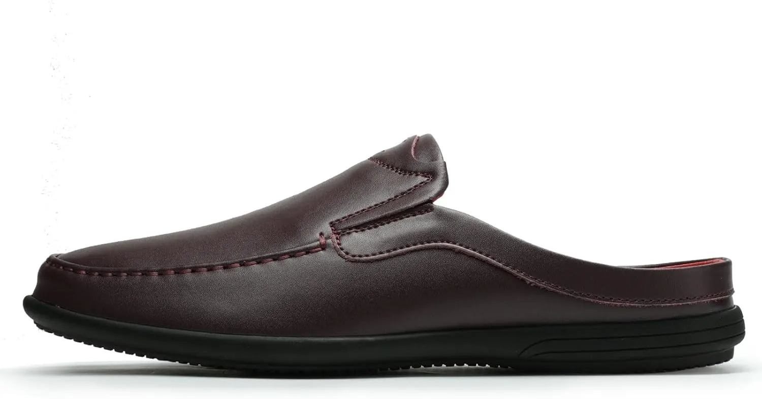 Men??s Slip-On Loafers Handmade Leather Slippers Breathable Comfortable Soft Hand Stitched no-heel Casual Shoes For Men