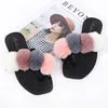 New arrival luxury plush fashion trend faux fur slides for women 2022 fur slippers