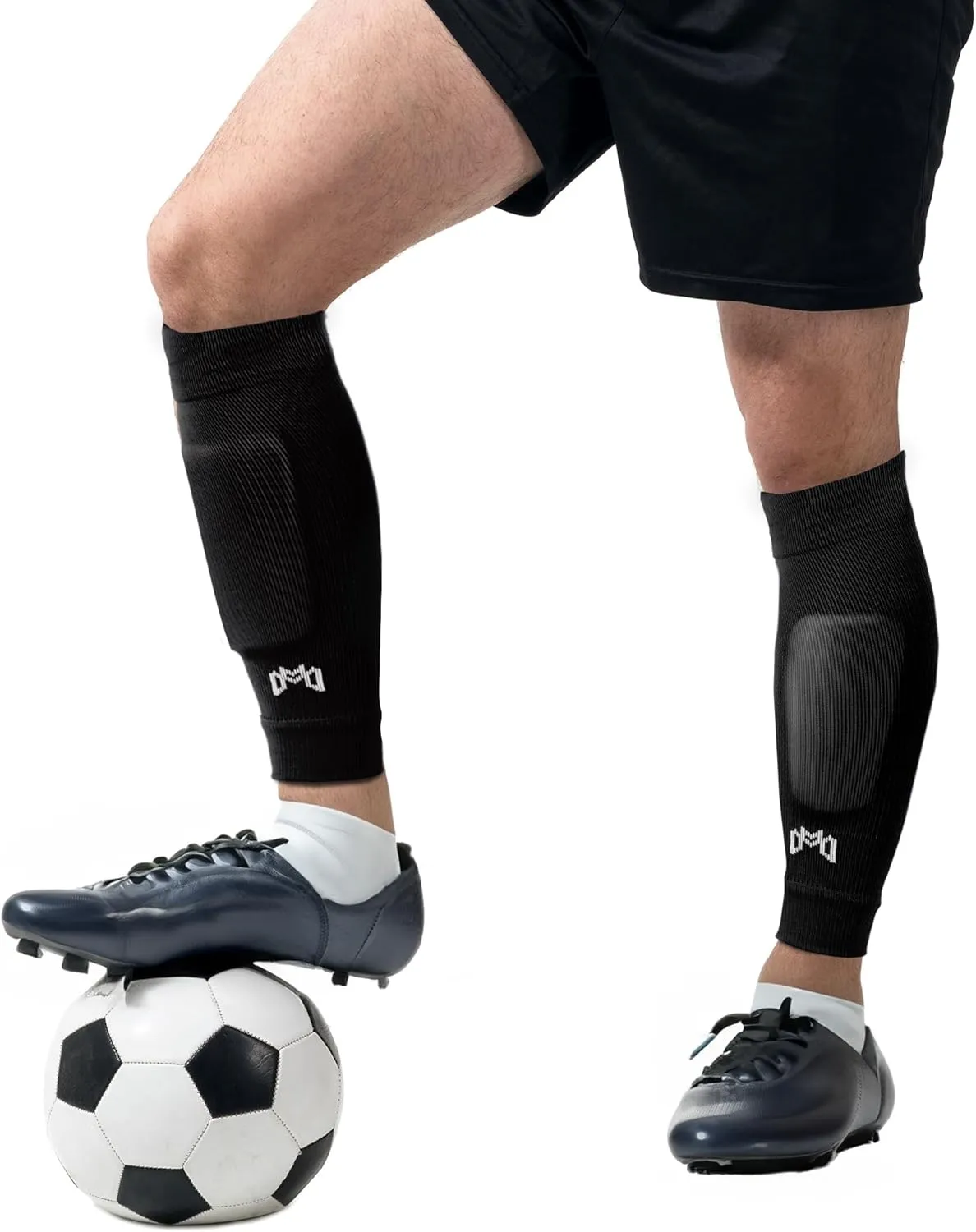 Pre Cut Soccer Sock Sleeves, Companion for Soccer Grip Socks, Securely Holds Shin Guards, Compression Leg Warmer