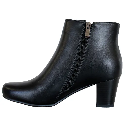 Redz  Block Heeled Ankle Boots - A32 - Black