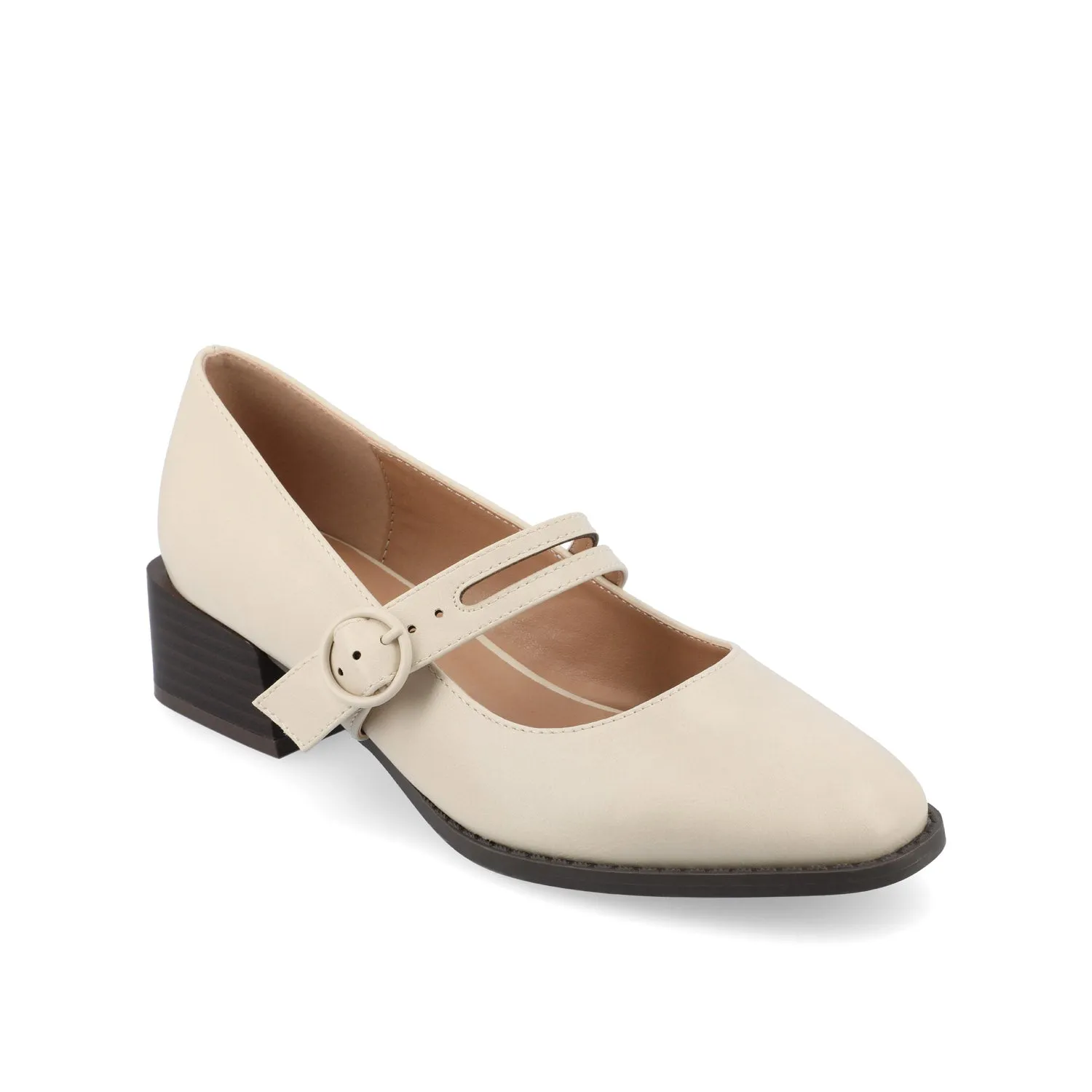 SAVVI MARY JANE PUMP HEELS IN FAUX LEATHER