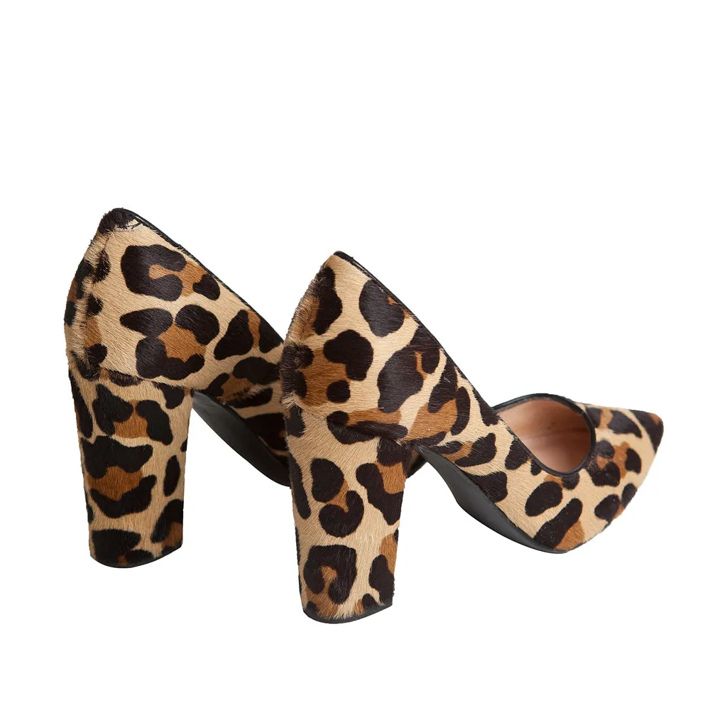 STILETTO CATALINA PIEL EFECTO POTRO LEOPARDO TACÓN 9CM