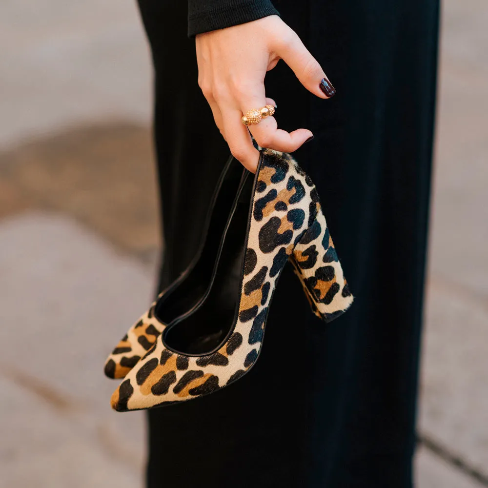 STILETTO CATALINA PIEL EFECTO POTRO LEOPARDO TACÓN 9CM