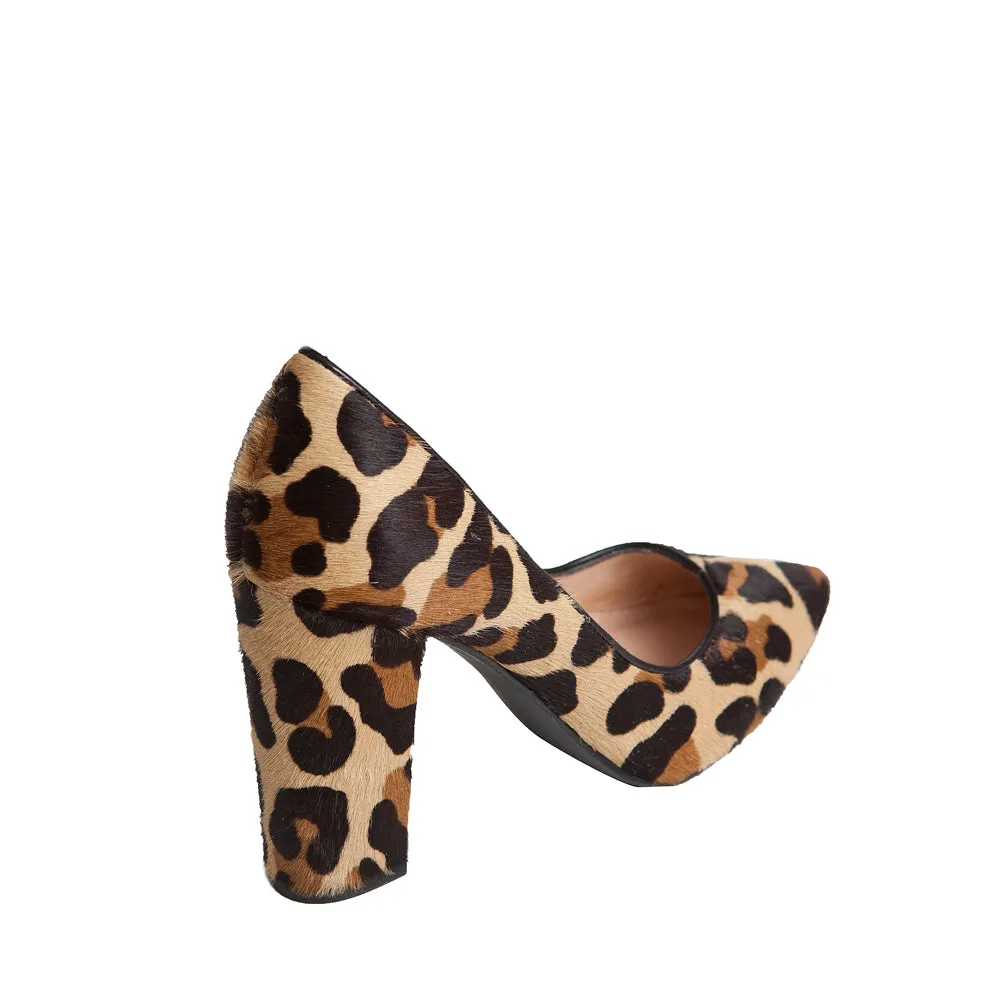 STILETTO CATALINA PIEL EFECTO POTRO LEOPARDO TACÓN 9CM