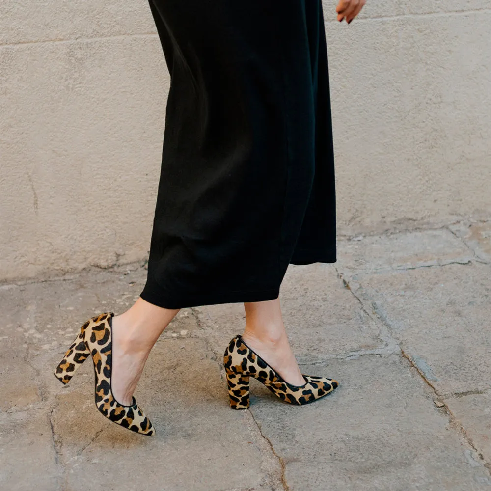 STILETTO CATALINA PIEL EFECTO POTRO LEOPARDO TACÓN 9CM