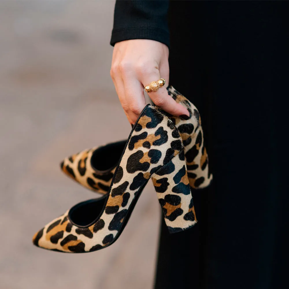 STILETTO CATALINA PIEL EFECTO POTRO LEOPARDO TACÓN 9CM