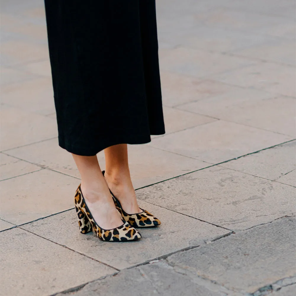 STILETTO CATALINA PIEL EFECTO POTRO LEOPARDO TACÓN 9CM