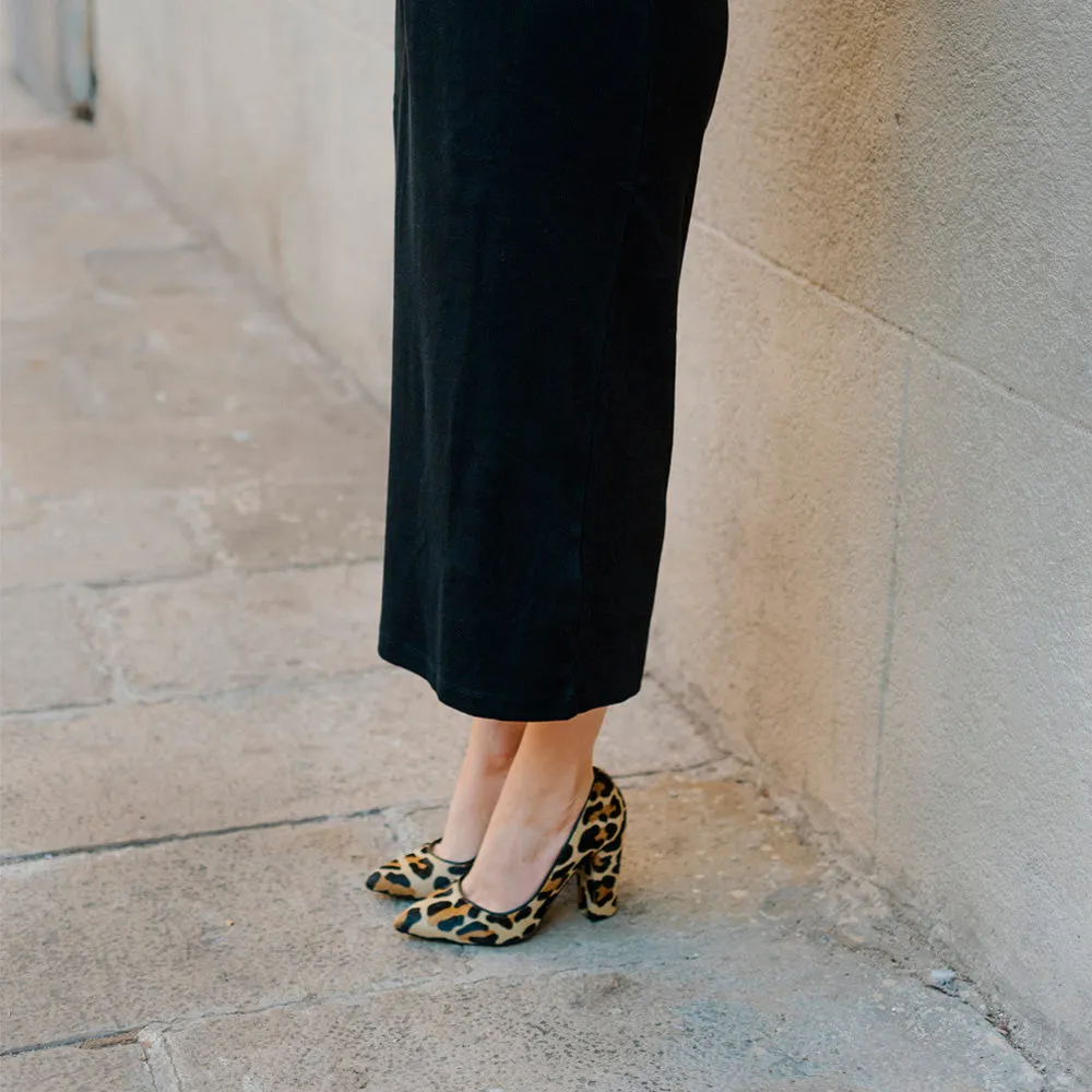 STILETTO CATALINA PIEL EFECTO POTRO LEOPARDO TACÓN 9CM