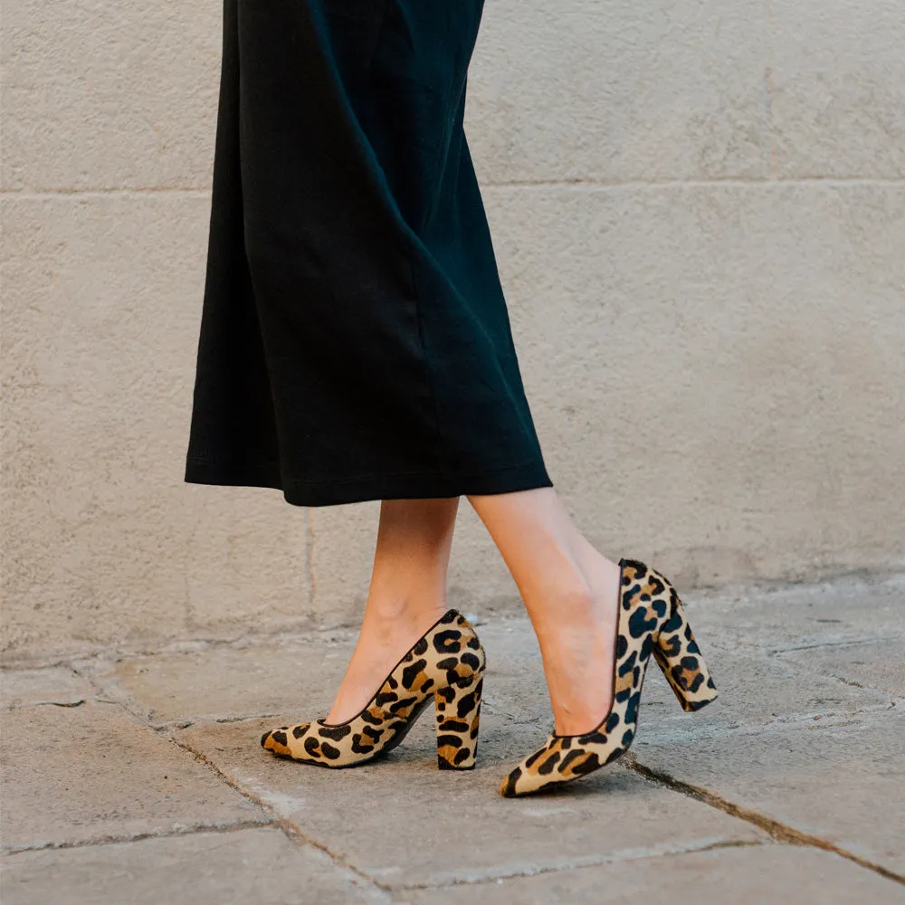 STILETTO CATALINA PIEL EFECTO POTRO LEOPARDO TACÓN 9CM