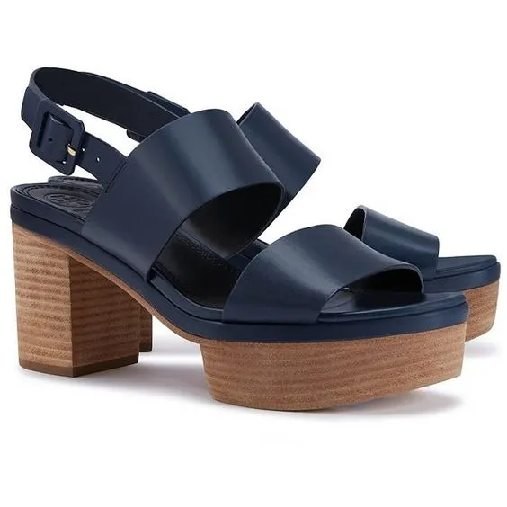 TORY BURCH SOLANA LEATHER PLATFORM SANDALS