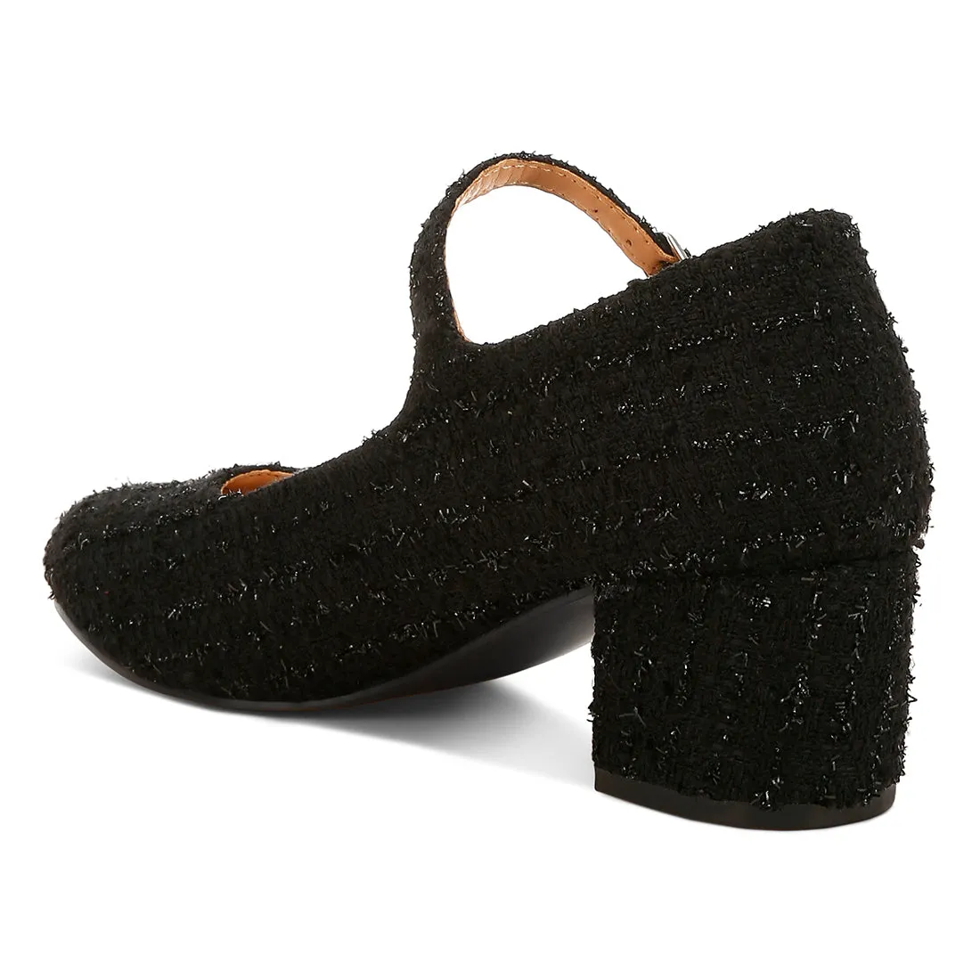 Tweed Mary Jane Sandals