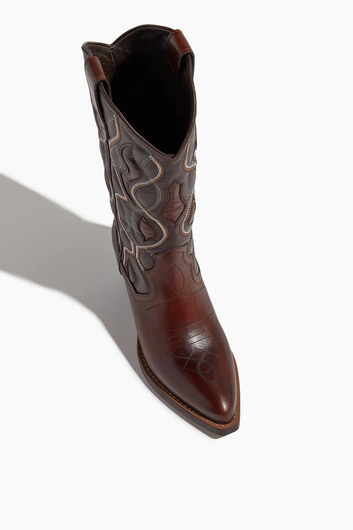 Western Shine Cowboy Boot in Brown Mix